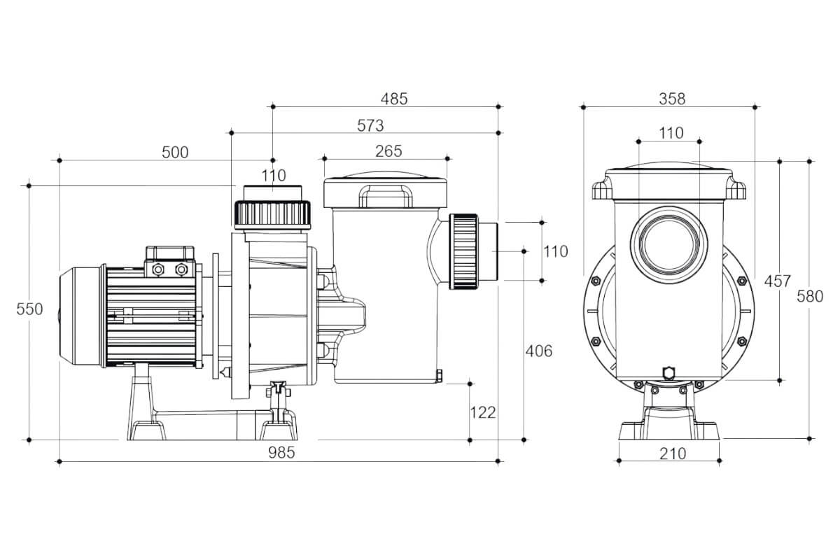 ����� � ����������� 144�3/� Gemas FLOODER �=10 9,2��� 400� (0111FLO125)